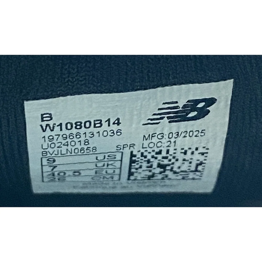 New Balance Sneakers Womens 9 FF X 1080 V14 W1080B14 Black Running Athletic Shoe